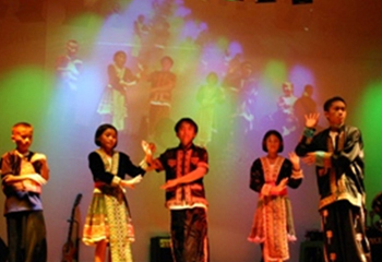 タイの人のお花畑における構図