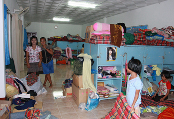 完成した新寄宿舎「しみず館」のドミトリー。