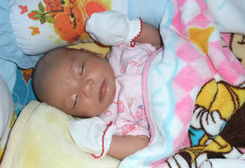 生後３週間ごろの息子