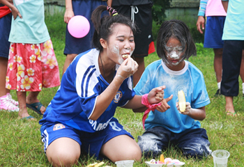 寮内スポーツ大会でのひとこま