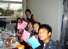 控え室で準備・休憩