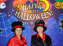 ホテルでハロウィン仮装