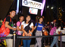 ハーフパイプに乗る