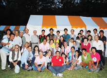 支援者と記念撮影